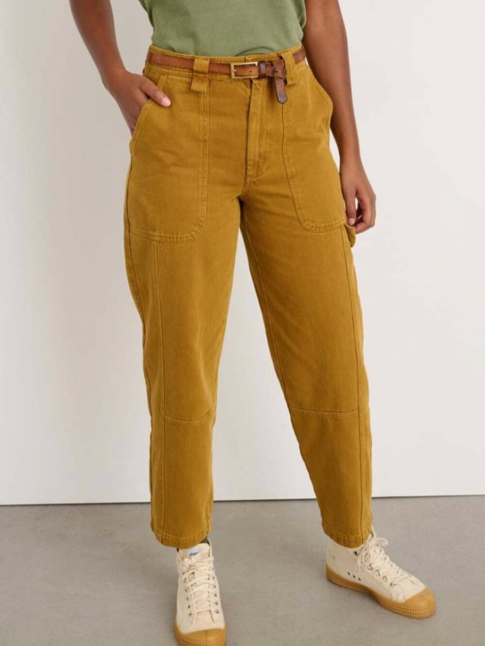 Alex Mill Mustard Yellow Utility Crop Pants